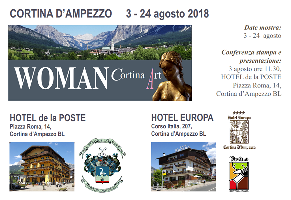 WOMAN - Cortina d'Ampezzo, 3-24 settembre 2018 - www.webartmostre.it